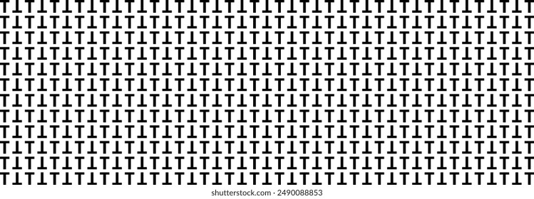 Pattern letter T Design, Abstract Geometric, Illustration, vector, alternating overlapping, orderly arrangement background, black and white, banner, website, template. 
