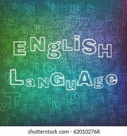 Pattern with letters. Alphabet background. Design for English Language Day.