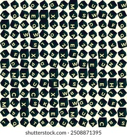 Patrón Letras Patrón Alfabeto. Alfabetos de cubo de Vector. Anuncio de tipografía. fuente en negrita. Letras mayúsculas de estilo infantil.