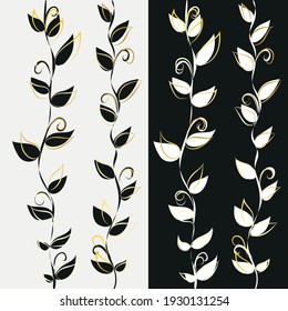 vector de oro negro de liana