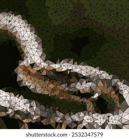 A pattern of light and dark tones picturing snake