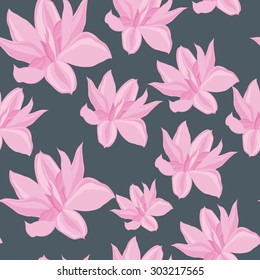 pattern lily on a gray