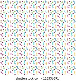 pattern line art human love abstract color vector