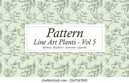 Pattern Line Art Plants - Vol 5