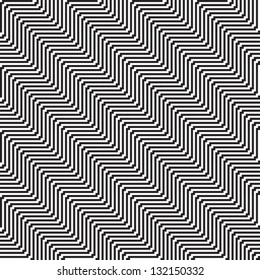 Pattern with line black and white in zigzag