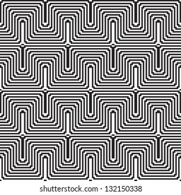 Pattern with line black and white in zigzag