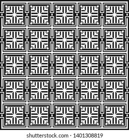 pattern line 
square black and write