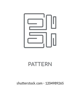 Pattern linear icon. Pattern concept stroke symbol design. Thin graphic elements vector illustration, outline pattern on a white background, eps 10.