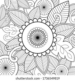 Pattern with linear ornanent elements on a white background. Ornamental pattern for greeting card, scrapbooking, invitation, wallpaper or fabric. Vector illustration