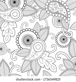 Pattern with linear ornanent elements on a white background. Ornamental pattern for greeting card, scrapbooking, invitation, wallpaper or fabric. Vector illustration