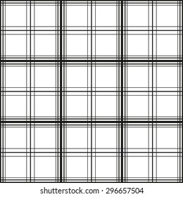 The pattern of linear squares and flowers; background in a slim strip; linear grid