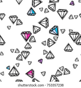 pattern lines diamonds white with color
