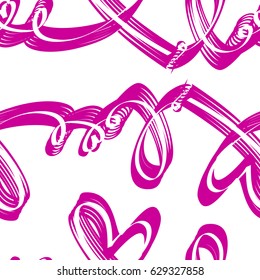 Pattern with lines and heart seamless.