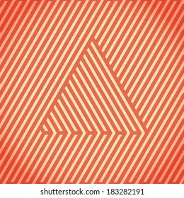 Pattern from lines. Repeat straight stripes formed triangle.