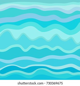 Pattern with lines and waves. Multicolored texture. Abstract dinamic background. Cold colors. Doodle for design. Line art