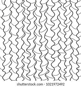 Pattern with lines and waves. Universal texture. Dinamic geometric background. Lineal wallpaper. Print for polygraphy, t-shirts and textiles. Decorative style. Line art creation