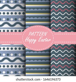 Pattern line,zigzag and wave for eggs easter day vector design. Vector illustration. 