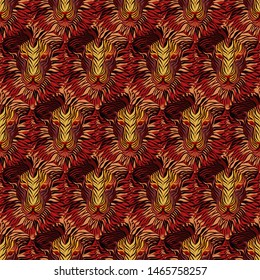 pattern of lion head, lion mane