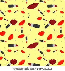A pattern of lipsticks for the lips.