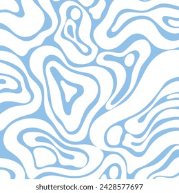 Pattern Liquid Blue White Background