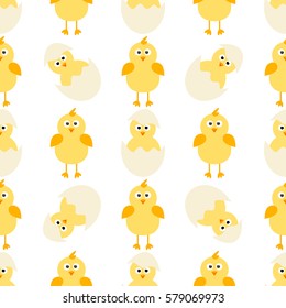 pattern with little chickens