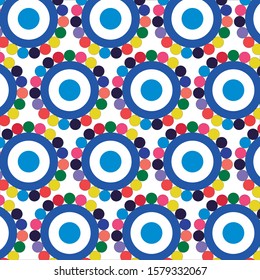 pattern of little circle around a big one. illustrator. vector 