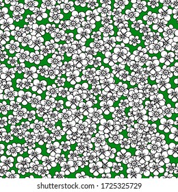 Patrón con pequeñas mareas. flor silvestre con propiedades medicinales. gráficos botánicos de mano. camomila blanca. Antecedentes para textiles, papel pintado, embalaje, cosméticos. gráficos de stock, aislar