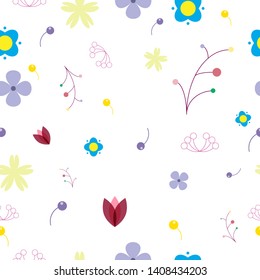pattern little flower on white background.