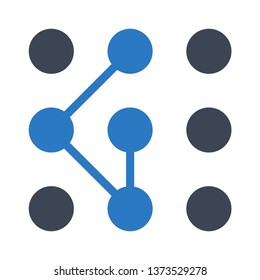 pattern lock glyph double color