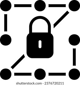 pattern lock glyph icon illustration vector