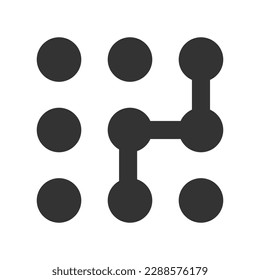 Pattern lock icon, Vector Graphics