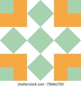 Pattern for logo, ceramic, fabric motif design. Square and rhombus.
