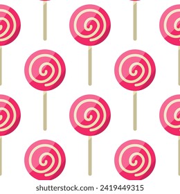 Pattern lollipop, great design for any purposes. Isolated white background.
