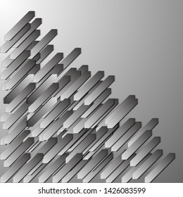 Pattern long hexagonal white graphic designs