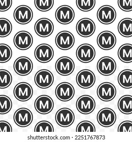 Pattern of Loti Lesotho coin in white background with mini doodle (icons). Vector Illustration