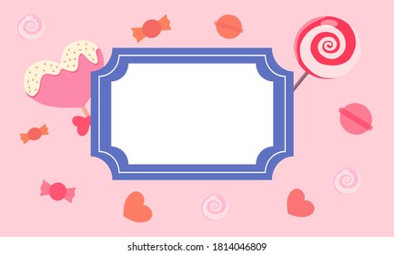 Pattern and with lots of candy, a vector graphics