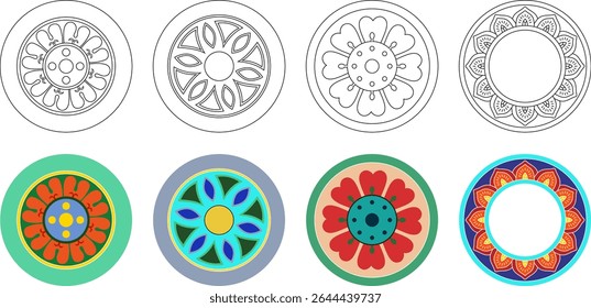 Pattern of Lotus Flowers in Traditional Korean Art