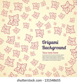  a pattern of lotus origami with place for your text