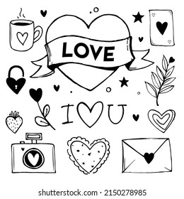 Pattern Love Arrows Heart sketch illustration vector