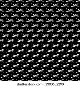 Pattern Love black and white holiday