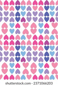 pattern love hear cute girl color