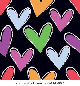 Patrón Amor Corazón Textura Chica Encantadora