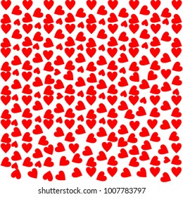 pattern love with red color