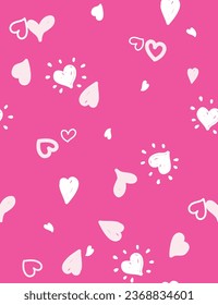 pattern love texture heart girl