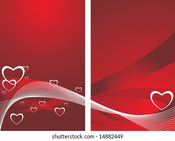 pattern love theme, in red