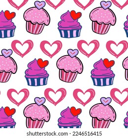 Pattern love you. Color print. Icons vector illustrations. Set of text in different colors and types. Valentine's day love romantic 