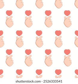 pattern i love you, finger heart icon, i love you, small heart, vector icon