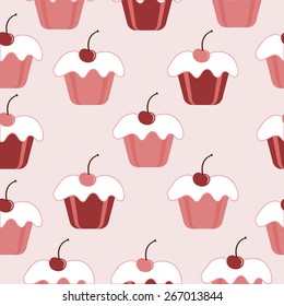 Pattern of the lovely cakes in the pink colour