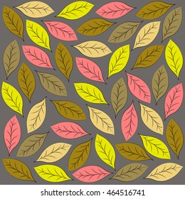 A pattern of lovely, harmonious colors of leaves