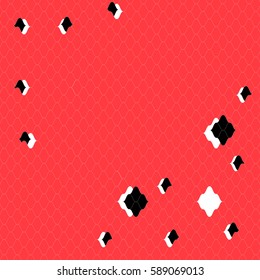 Pattern  Made of Diamonds or Tiles with Few Black Ones Cut Out of Background. Vector EPS 10
